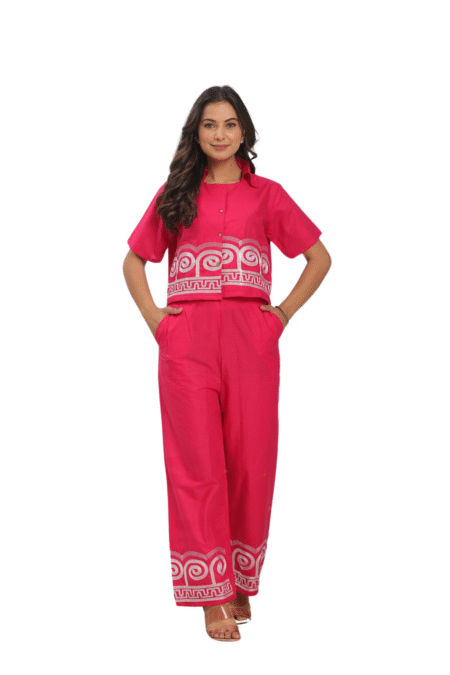 Stylish Ease ? Printex Cotton Dress with Embroidery Details (M)